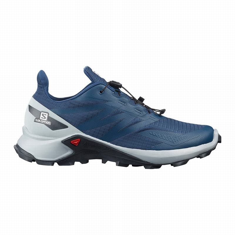 Salomon Singapore Mens Trail Running Shoes - SUPERCROSS BLAST Navy/Blue | 45793-SALO